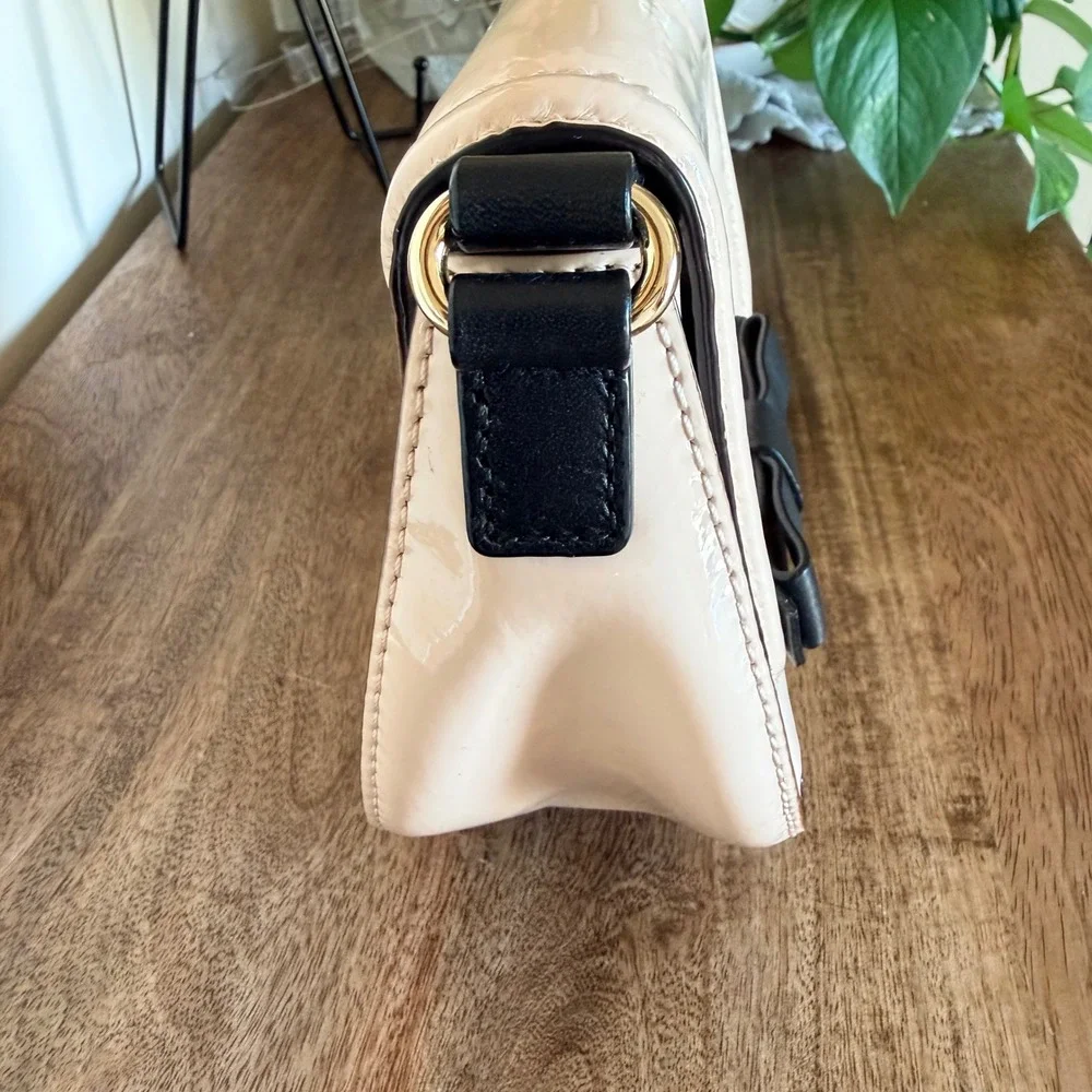 Kate Spade Chelsea Park Jade Crossbody Patent Leather Bow Preppy Mod Coquette